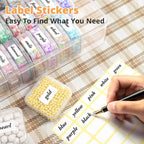 Preffers Large Clear Plastic Organizer Boxes – 30-Pack Folding Mini Bead Storage Cases