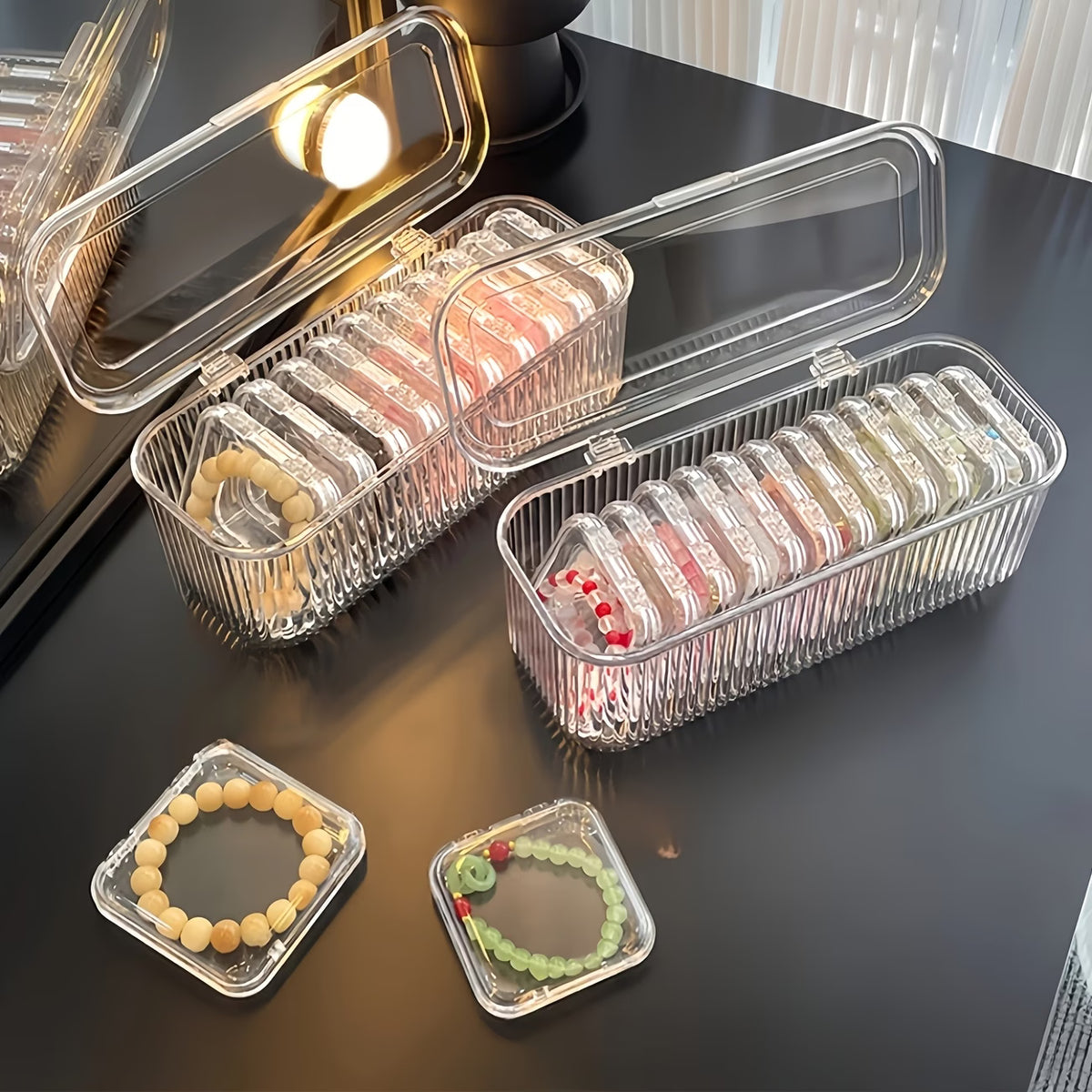 Preffers® Acrylic Jewellery Organizer 14 Pcs Mini Compartment Storage Box