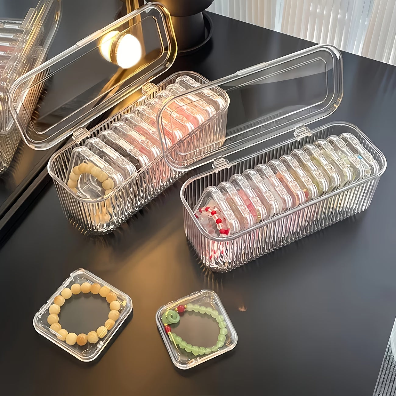 Preffers® Acrylic Jewellery Organizer 14 Pcs Mini Compartment Storage Box