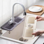 preffers® Kitchen Sink Faucet Mat Silicone Splash Guard, Quick-Dry