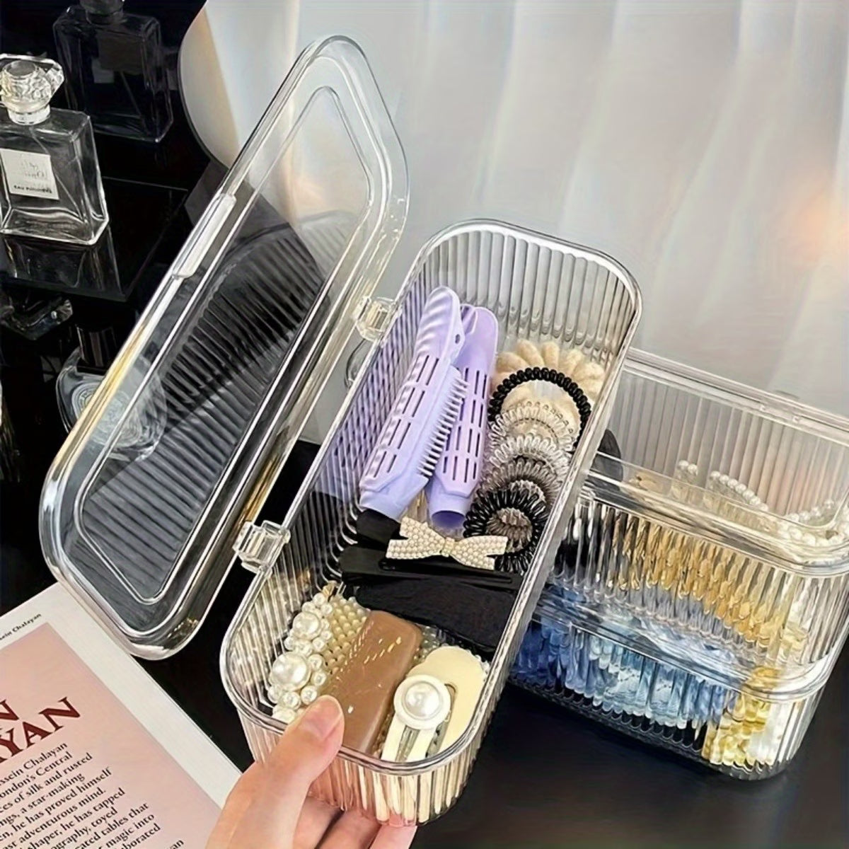 Preffers® Acrylic Jewellery Organizer 14 Pcs Mini Compartment Storage Box