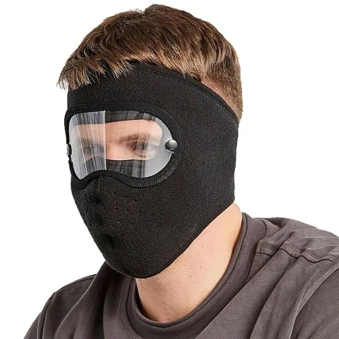 PREFFERS Face Mask and Eye Protector black face mask