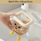 StickoBuddy No-Drill Suction Wall Storage Pod – Cute Bathroom Organizer for Toothbrush, Cosmetics & Small Essentials