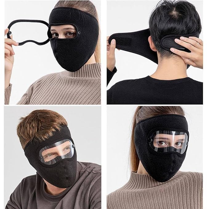 PREFFERS Face Mask and Eye Protector black face mask