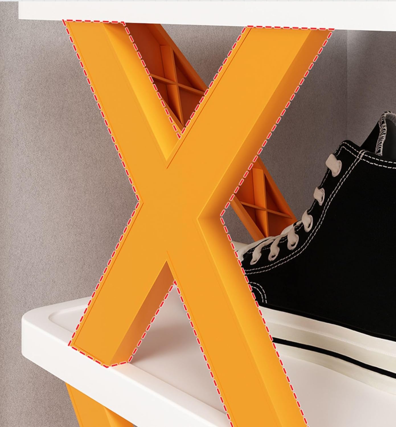 PREFFERS Portable 4 Layer Space Saving Shoe Rack Stand