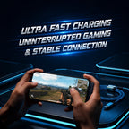 2 in 1 USB C Fast Charging Cable with Foldable Phone Stand | 240W Type C to Type C Gaming & Data Transfer Cable
