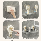 Preffers® Multi-Purpose Transparent Suction Cup Storage Shelf