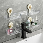 preffers No-Drill Suction Rack for Sink – Bathroom Organizer Shelf