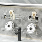 preffers No-Drill Suction Rack for Sink – Bathroom Organizer Shelf