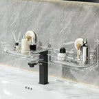 preffers No-Drill Suction Rack for Sink – Bathroom Organizer Shelf