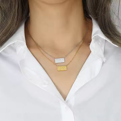 Preffers® Gold Plated Stainless Steel Angel Number Necklace – Meaningful Jewelry Set