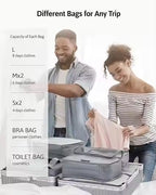 PREFFERS 7 Pcs Travel Waterproof Storage Bag