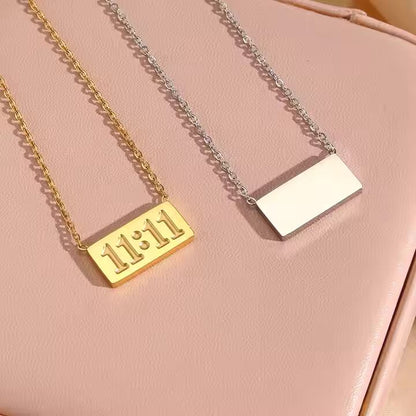 Preffers® Gold Plated Stainless Steel Angel Number Necklace – Meaningful Jewelry Set