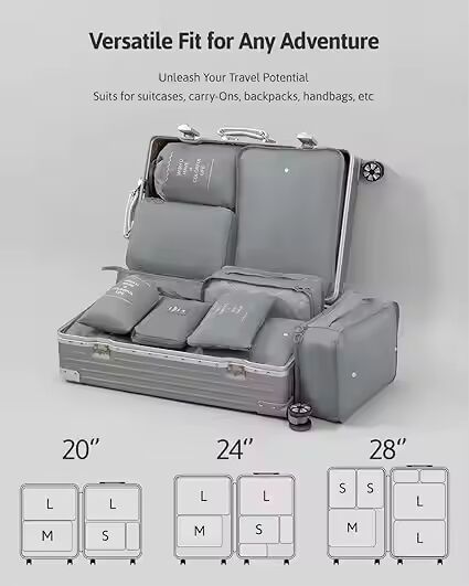 PREFFERS 7 Pcs Travel Waterproof Storage Bag