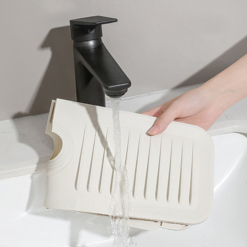 preffers® Kitchen Sink Faucet Mat Silicone Splash Guard, Quick-Dry