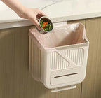 PREFFERS 2 PCSEcoFold Hanging Trash Can for Kitchen Cabinet Doors – Space-Saving & Collapsible Design