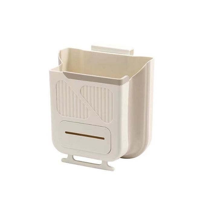 PREFFERS 2 PCSEcoFold Hanging Trash Can for Kitchen Cabinet Doors – Space-Saving & Collapsible Design