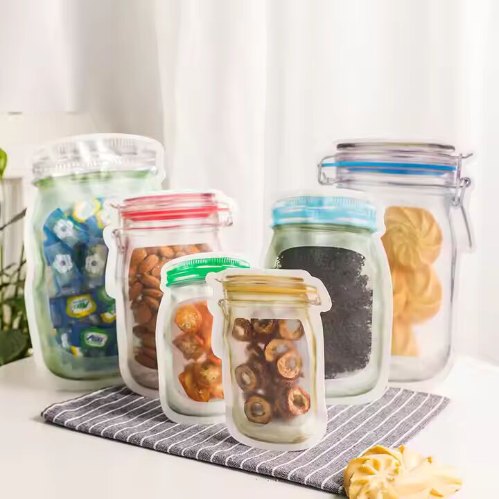 PREFFERS 6 PCS Stock Mason Food Packaging Stand Pouch Bags