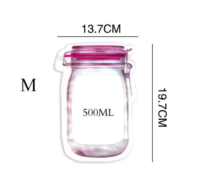 PREFFERS 6 PCS Stock Mason Food Packaging Stand Pouch Bags