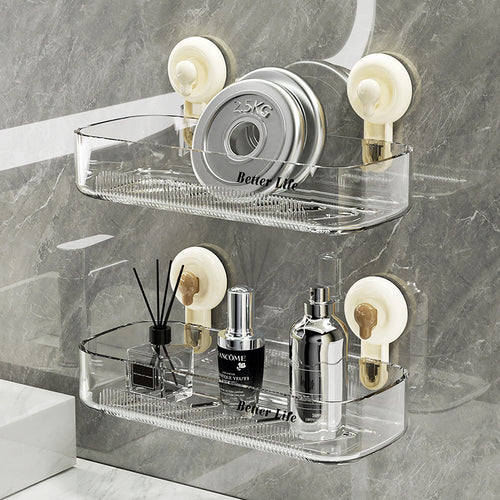 Preffers® Multi-Purpose Transparent Suction Cup Storage Shelf