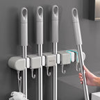 PREFFERS WALL MOUNTED MOP HOLDER WITH HANGER
