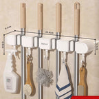 PREFFERS WALL MOUNTED MOP HOLDER WITH HANGER