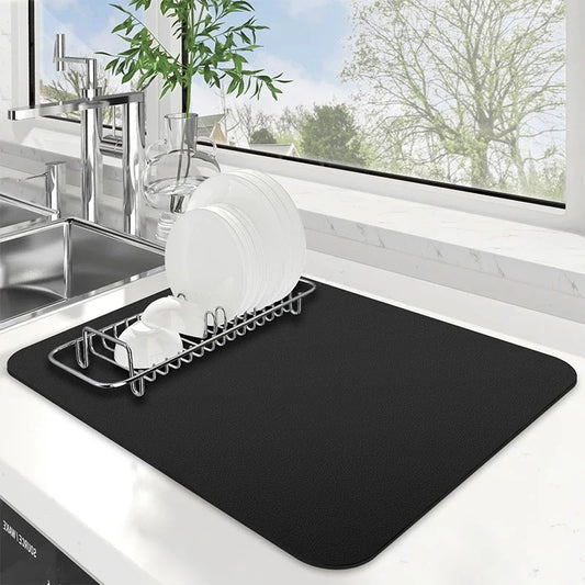 Super Absorbent Kitchen Drying Mat - Quick-Dry Faucet Placemat