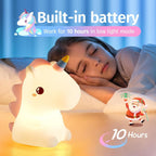 PREFFERS Silicone Unicone Night Light Rechargeable Led Lamp
