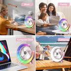 PREFFERS DAZZLE DESKTOP FAN COLOR CHANGING USB FAN