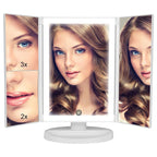 PREFFERS Tri-fold Makeup Mirror with Lights