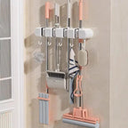 PREFFERS WALL MOUNTED MOP HOLDER WITH HANGER