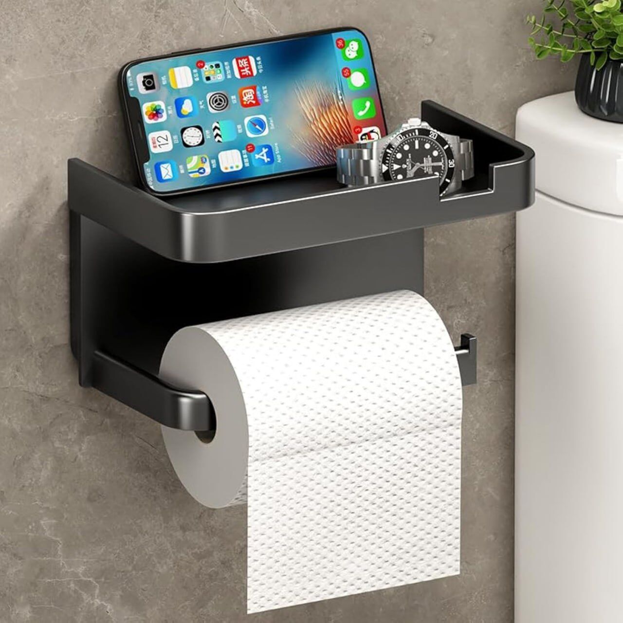 PREFFERS Toilet Paper Holder With Phone Stand