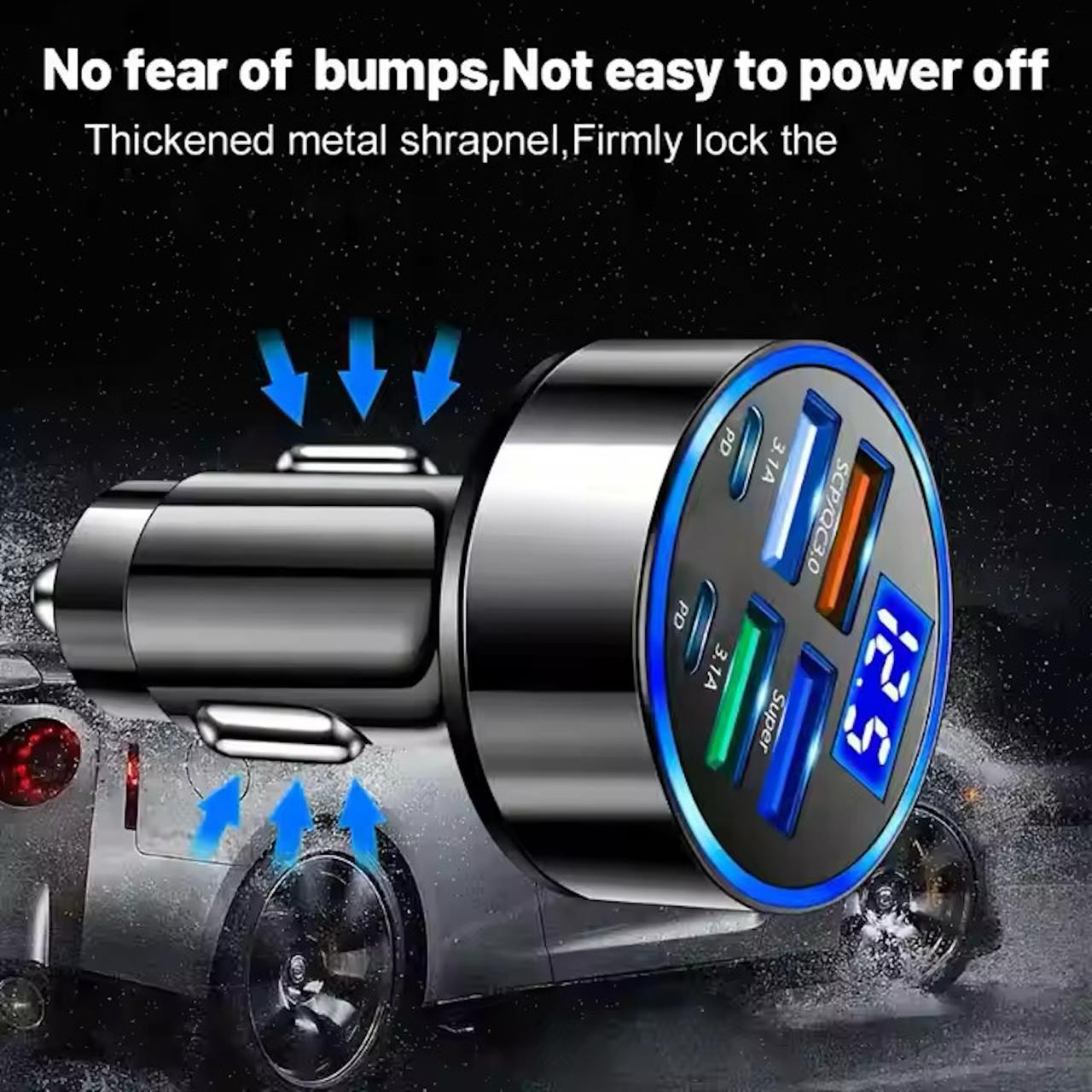 PREFFERS Fast Charging Car Charger Adapter