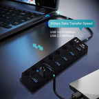 PREFFERS 7 PORT USB HUB