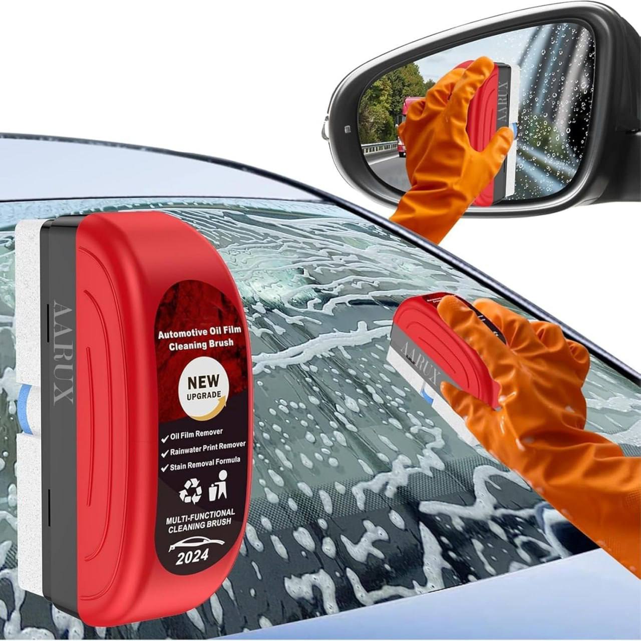PREFFERS Car Glass oil Film Cleaner - Oil Glass Film Remover