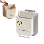 PREFFERS 2 PCSEcoFold Hanging Trash Can for Kitchen Cabinet Doors – Space-Saving & Collapsible Design