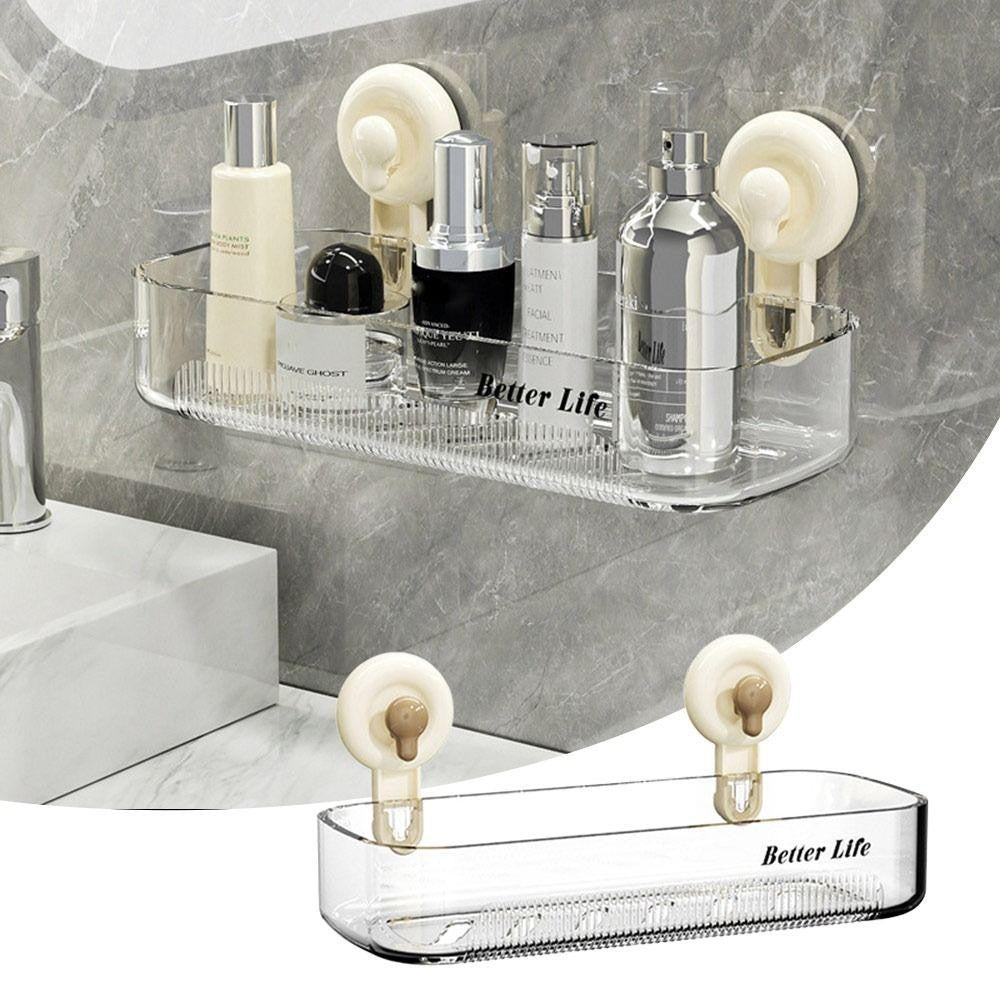 Preffers® Multi-Purpose Transparent Suction Cup Storage Shelf