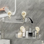 Preffers® Multi-Purpose Transparent Suction Cup Storage Shelf